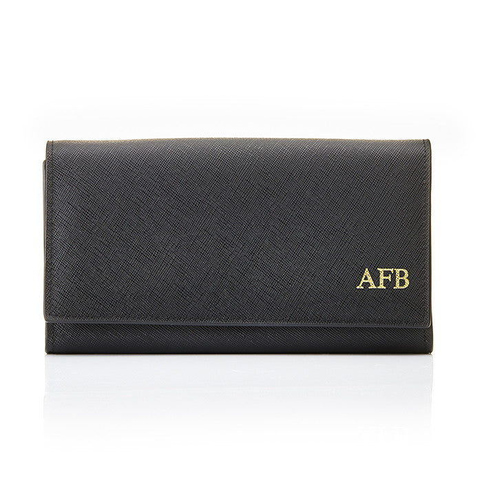 Personalised Saffiano Purse - Black | HA Designs LTD